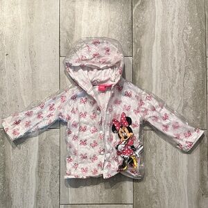 Disney Pink and White Minnie Mouse Raincoat